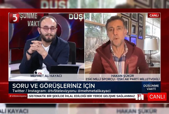 RTÜK, Hakan Şükür’ü canlı yayına bağlayan TV 5 kanalına inceleme başlattı