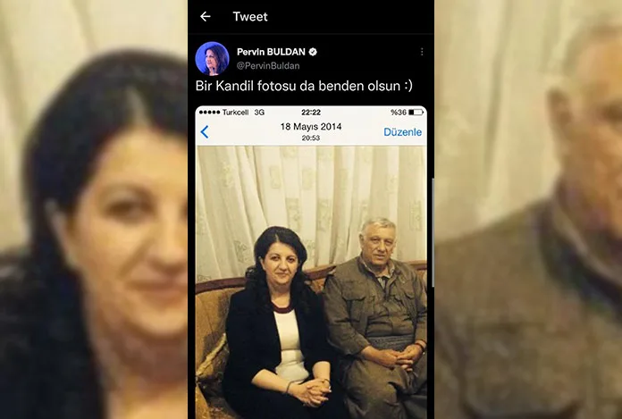 Pervin Buldan PKK yöneticisi Bayık’la fotoğraf paylaştı