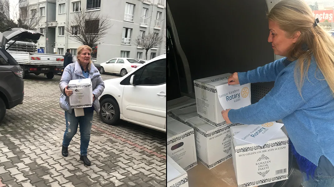 Samsun’da Ramazan yardımları depremzedelere ulaştırıldı