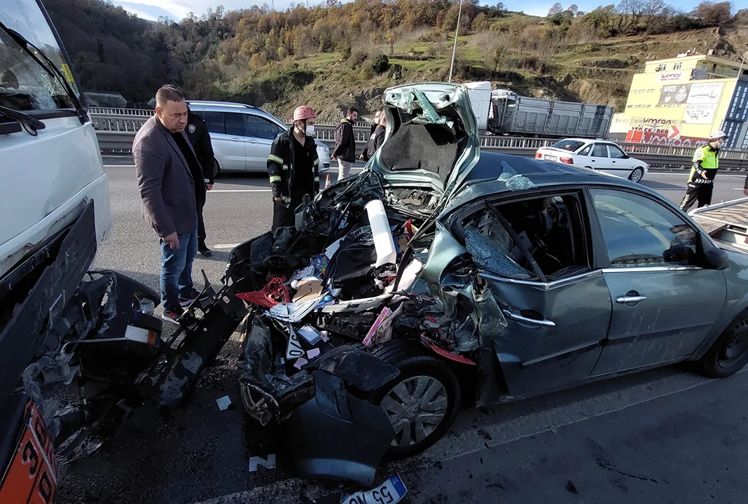 Samsun’da acı kaza: 1 ölü, 3 yaralı