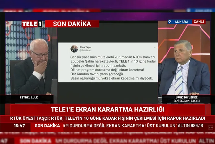 TELE 1’e ekran karartma cezası geliyor