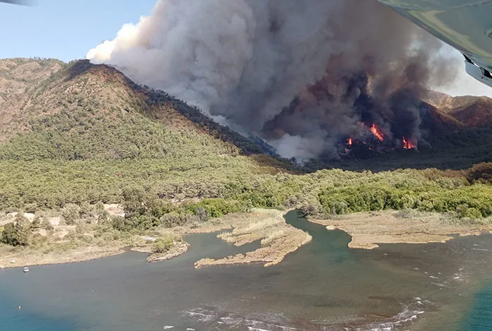 Marmaris’te orman yangını çıktı