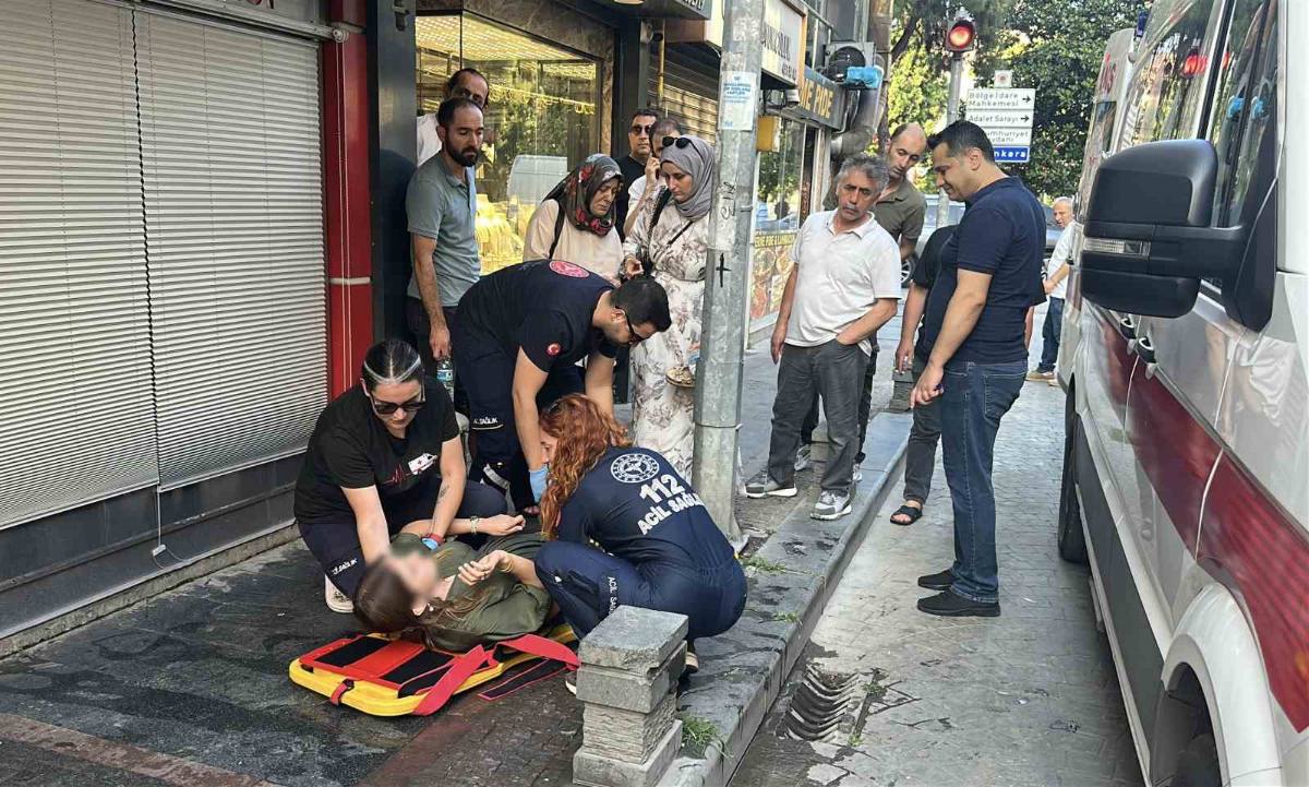 Samsun’da ıslak zeminde düşen genç kadın hastaneye kaldırıldı
