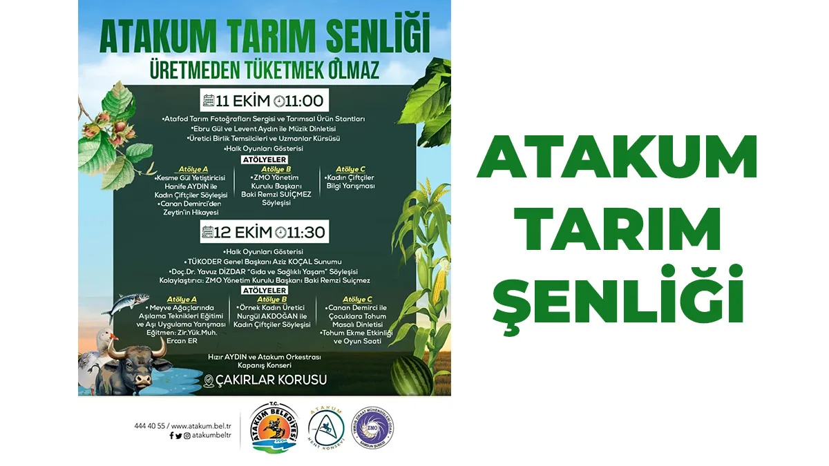 Atakum Belediyesi öncülüğünde Çakırlar Korusu’nda ‘Atakum Tarım Şenliği’ düzenleniyor 