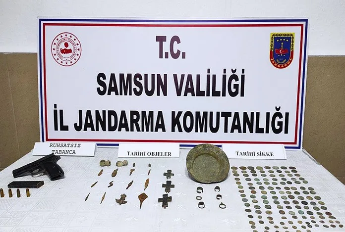 136 tarihi sikke yakalandı!
