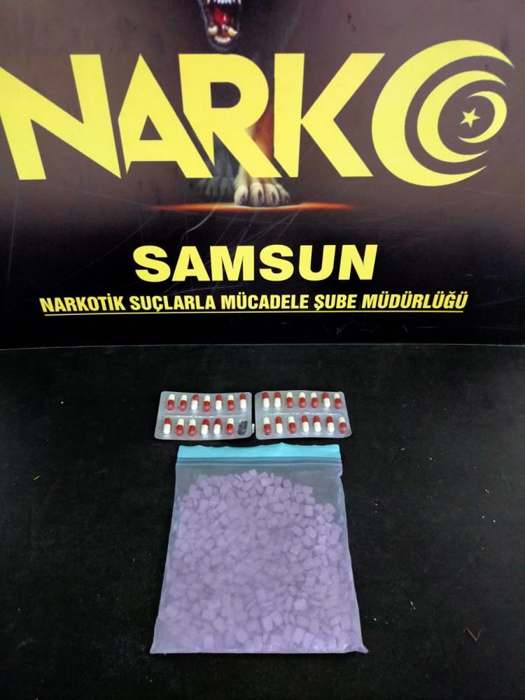 Samsun’da 597 adet uyuşturucu hap ele geçti: 1 gözaltı
