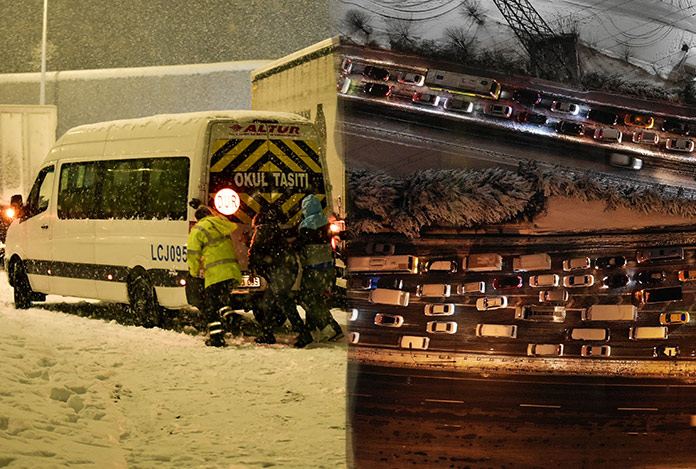 İstanbul’da kar çilesi: Yollar kapandı, girişler kısıtlandı