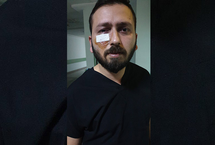 Trafik magandaları sağlık çalışanına saldırdı