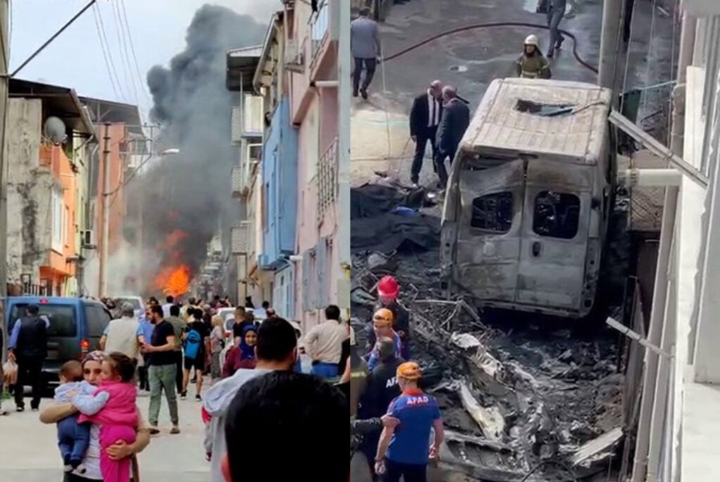 Eğitim uçağı sokağa düştü: 2 ölü
