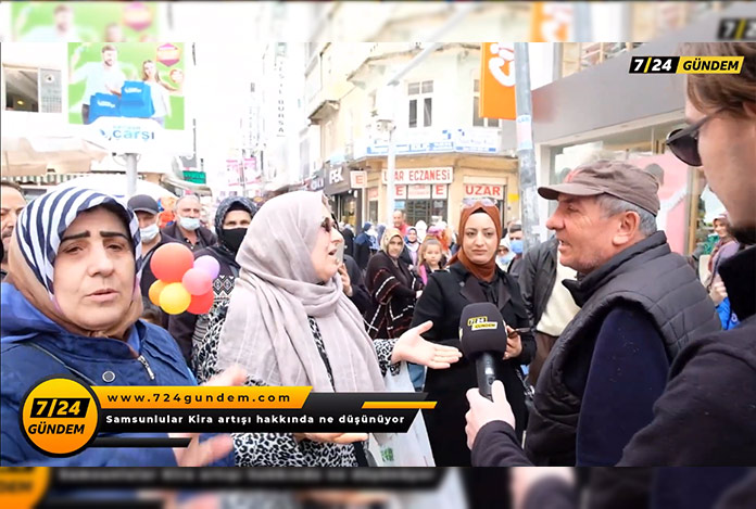 Samsun’daki sokak röportajında gergin anlar: “Telefonunu çıkar”