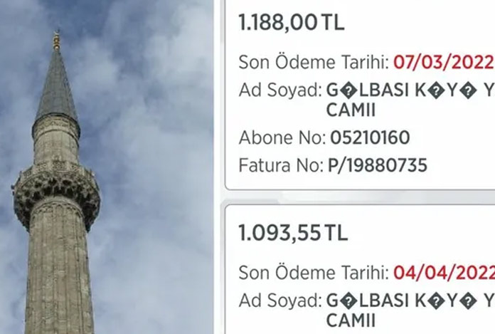 Faturaları ödenmeyen üç caminin elektriği kesildi