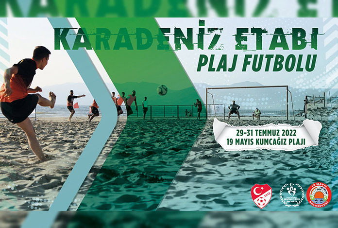 Samsun’da plaj futbolu heyecanı