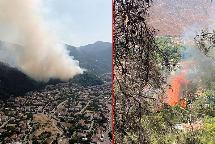 Marmaris’te orman yangını çıktı
