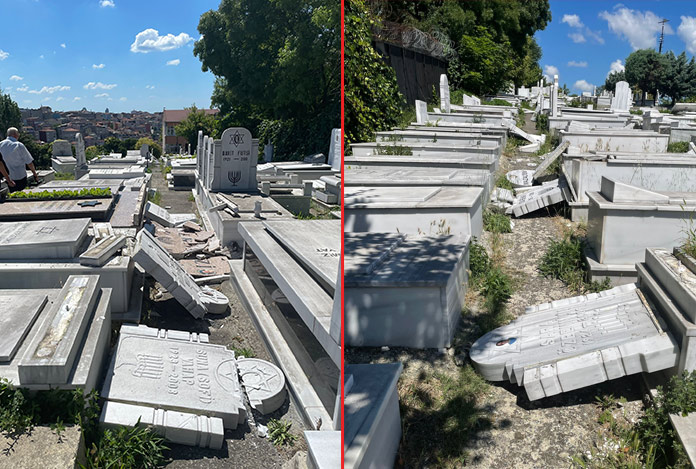 Yahudi mezarlığına saldırı: 2 gözaltı
