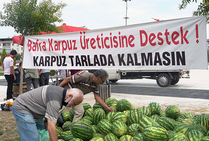 Atakum Belediyesi ve Samsunspor iş birliğiyle karpuz dayanışması