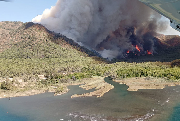 Marmaris’te orman yangını çıktı