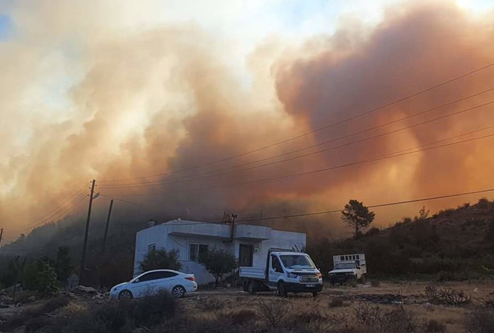 Mersin’de orman yangını: 110 hane tahliye edildi