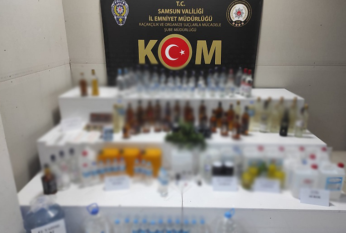 Samsun’da sahte içki operasyonu