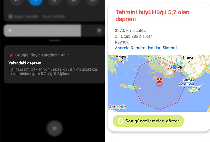 Fethiye depreminden saniyeler önce Android uyarı gönderdi: Deprem Uyarı Sistemi nasıl açılır?