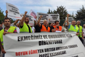 Samsun’da sigara fabrikasında işçiler greve gidiyor