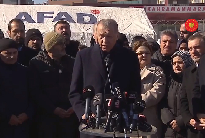 Cumhurbaşkanı Erdoğan deprem bölgesinde: Can kaybı 8 bin 574’e yükseldi
