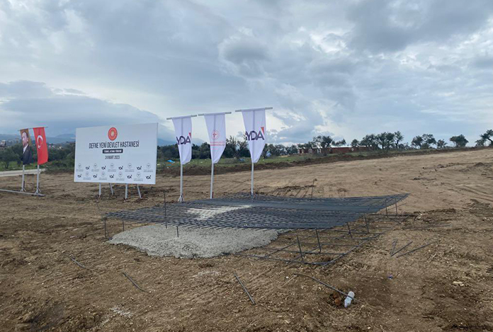 Cumhurbaşkanı Erdoğan tarafından atılan hastane ‘temeli’ görüntülendi