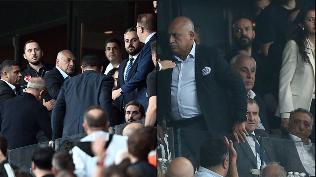 Beşiktaş taraftarının küfürlü tepkisi sonrası sinirlenen TFF Başkanı Mehmet Büyükekşi stadı terk etti