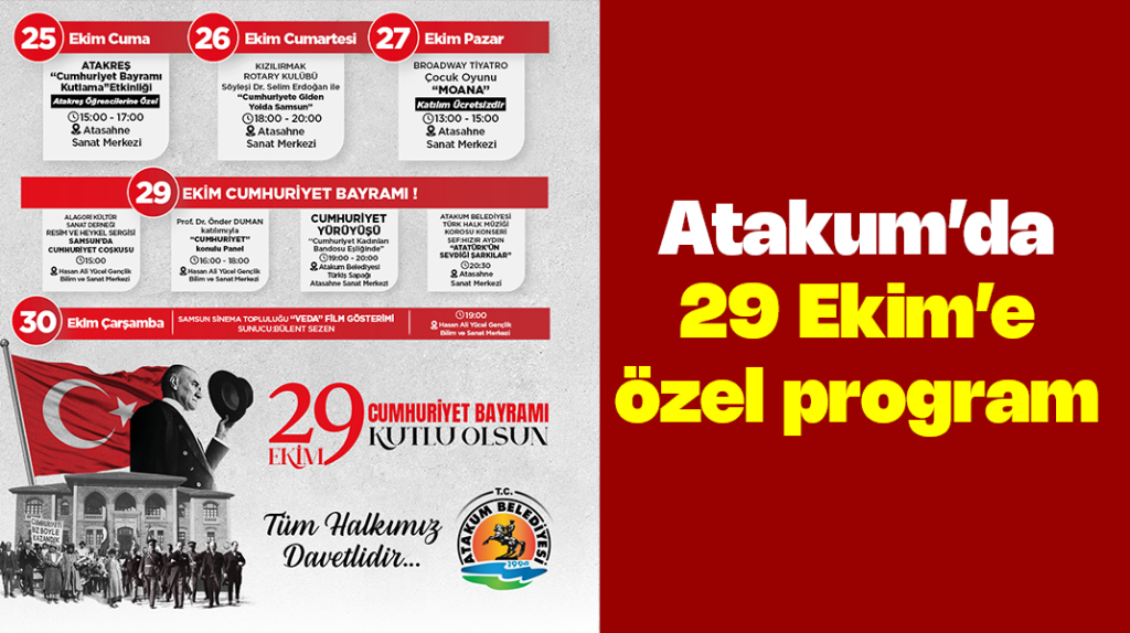Cumhuriyet sevdalıları Atakum’da buluşacak