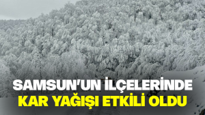 Samsun’un ilçelerinde kar yağışı etkili oldu