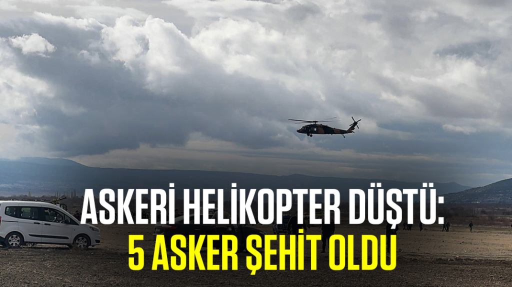Isparta’da askeri helikopter düştü: 5 asker şehit oldu