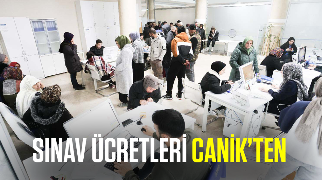 Sınav ücretleri Canik’ten