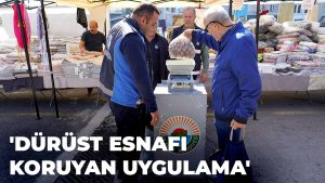 İlkadım Zabıtasından Yeni Uygulama: ‘Semt Pazarlarına Belediye Tartısı’