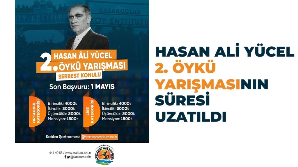Atakum Belediyesi Hasan Ali Yücel 2. Öykü Yarışması’nın başvuru süresi uzatıldı